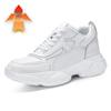 Мужские повседневные кроссовки "Dad Sneakers" с толстой подошвой, увеличивающие рост на 8 см - Модные, универсальные белые туфли из натуральной коровьей кожи