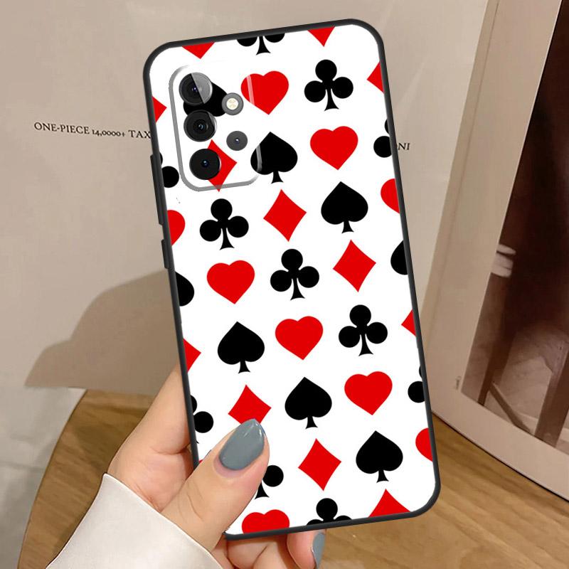 Пики Покер Игральные Карты Туз Художественный Чехол Для Samsung Galaxy A33 A53 A13 A54 A34 A14 A56 A36 A16 A06 A12 A32 A52 A35 A17 A15 A55