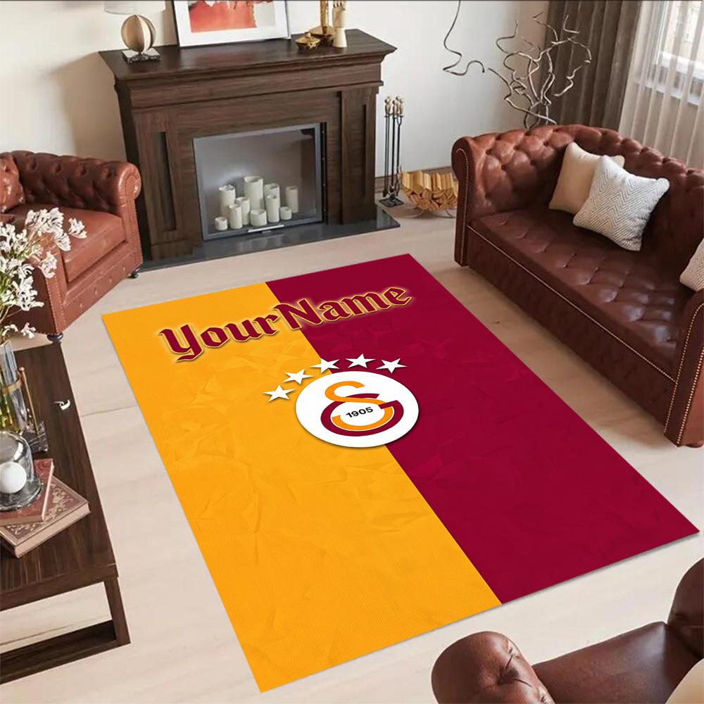 Galatasaray Personalized Text Floor Mat Suitable For Outdoor Game Room Entryway Balcony Antislip Carpet Anime Office Decor Birthdaychristmas Gift