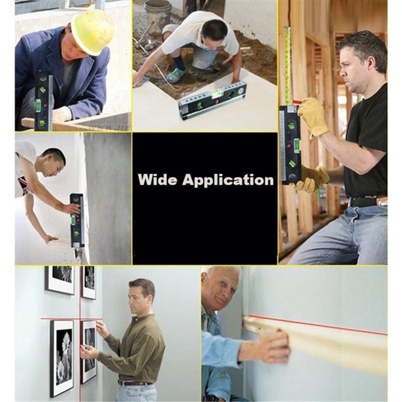1 шт., лазерный уровнемер, метрическая линейка, прямая линия, горизонт, вертикальная измерительная лента