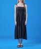 KOLEAT Летнее многослойное платье без рукавов с рюшами и шелестящей лентой 'Ромашка' [Черный] Kcl.