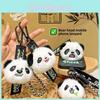 Bear Cartoon Panda Head Happy Emojis Plush Phone Lanyard Pendant Keychain