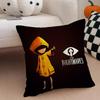 Game LLittle NNightmares Cushion Cover Throw Pillow Cover Hidden Button Durable Polyester Chair Cushion