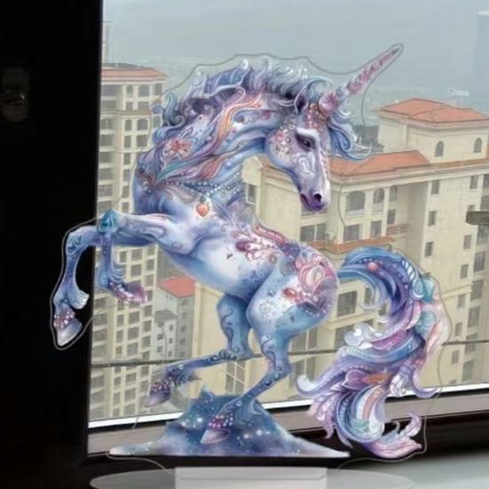 Horse Shaped Acrylic Sign 2D Flat Horse Tabletop Centerpiece for Corner Living Room Fireplace Shelf Office Home Decor