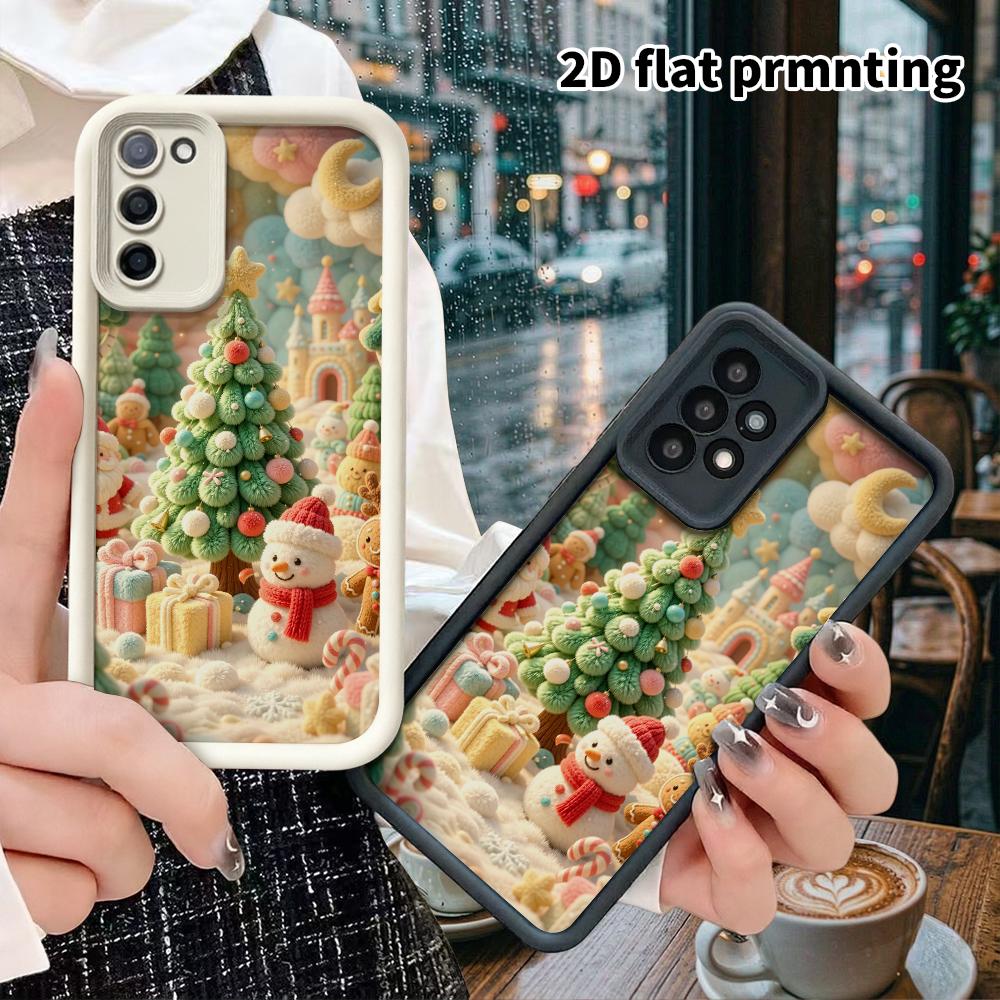 Phone case: 2D flat, suitable for Samsung Galaxy A34 A35 M05 M06 S20 S22 S21 FE Plus 5G, magical forest, perfect Christmas and Halloween holiday gift
