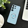 Раскрашенный чехол для телефона S-Volleyball для Samsung S26, S25, S24, S23, S22, S21, S20, S30, Ultra, Plus, Fe, Note, 5G Черный чехол
