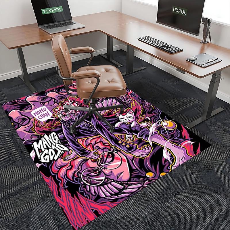 1pc Anime Cartoon Design Chair Mat - Momo Chan Office Rug, Non-Slip Carpet for Home Decor, Suitable for All Seasons, Perfect Gift for Anime Lovers.U07
