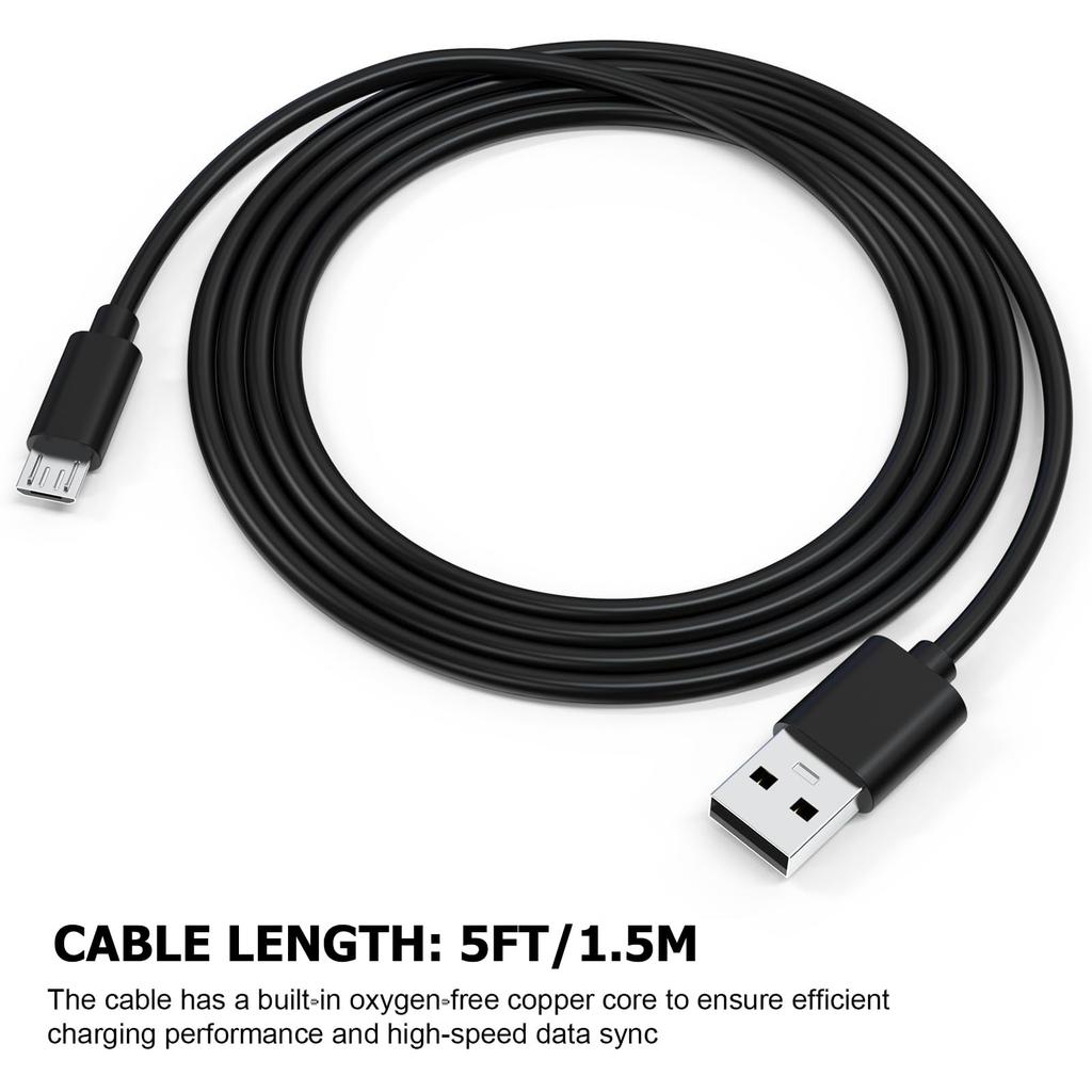 Кабель Arzweyk USB A на Micro USB для микрофона, 5 футов, синий. Совместим с профессиональными микрофонами Yeti Nano и Yeti X