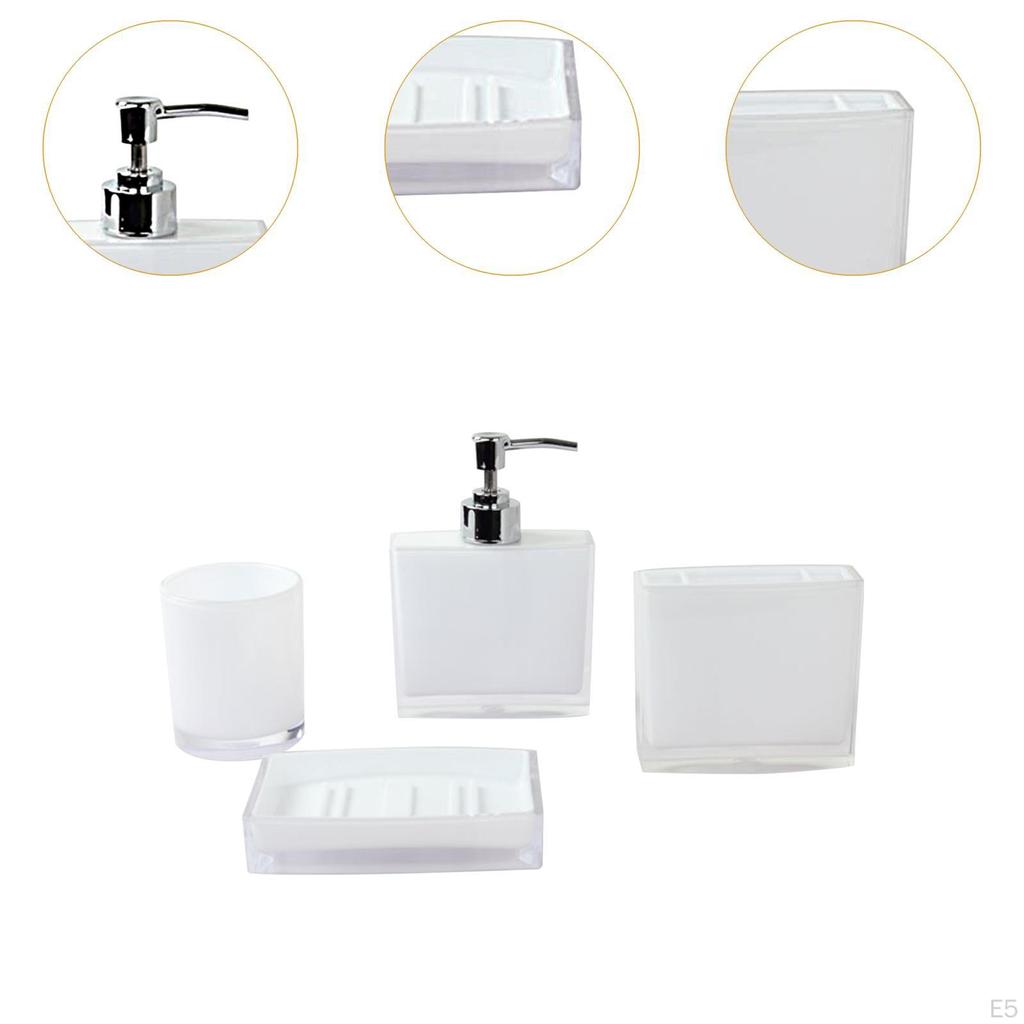 4 предмета держатель для зубной щетки стаканчик набор дозатор лосьона органайзер туалетные принадлежности ополаскиватель для полости рта ванная комната