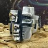 Vintage Personality Split Mask Rings Unique Designs Alloy Rings for Artistic Expression and Fashion Enthusiasts