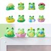 8 Piece Creative Miniature Plastic Frogs Animal Sculpture For Home Office Tabletop Decors Garden Landscape Ornaments