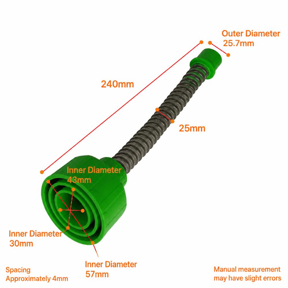 Wear Resistant Drain Line Cleaner Tool Universal Attachment HVAC Unclogging Adapter  Home Office