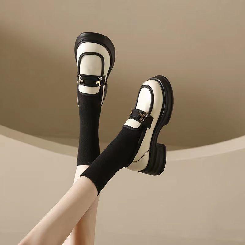 Туфли Мэри Джейн осенние на платформе лоферы туфли на одной педали