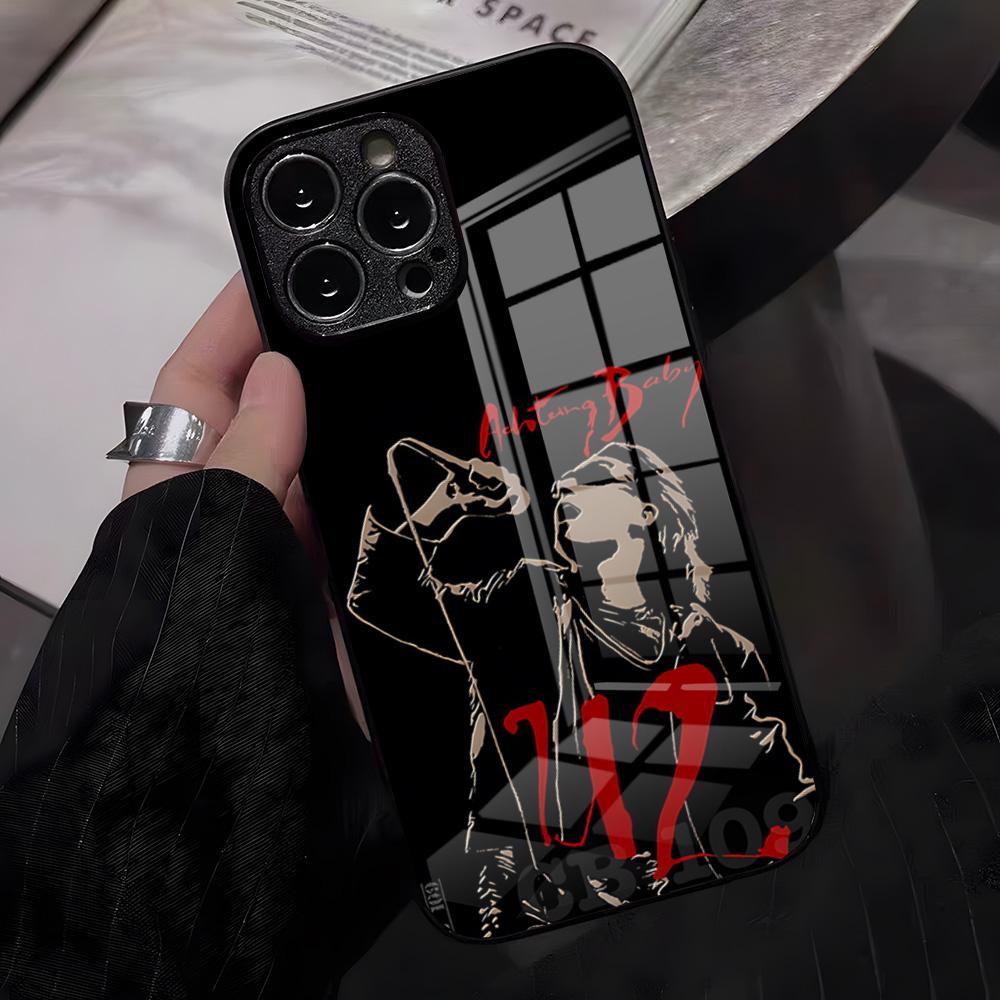 U2 Band Phone Case For IPhone 17 Pro Max 16 15 14 Pro Max 13 11 X Xs Xr 8 7Plus Glass Cover