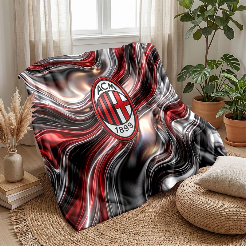 AC Milan Theme blanket Soft Flannel Blanket Plush Throw Blanket Cozy Sofa Bed Blanket for Home Decor