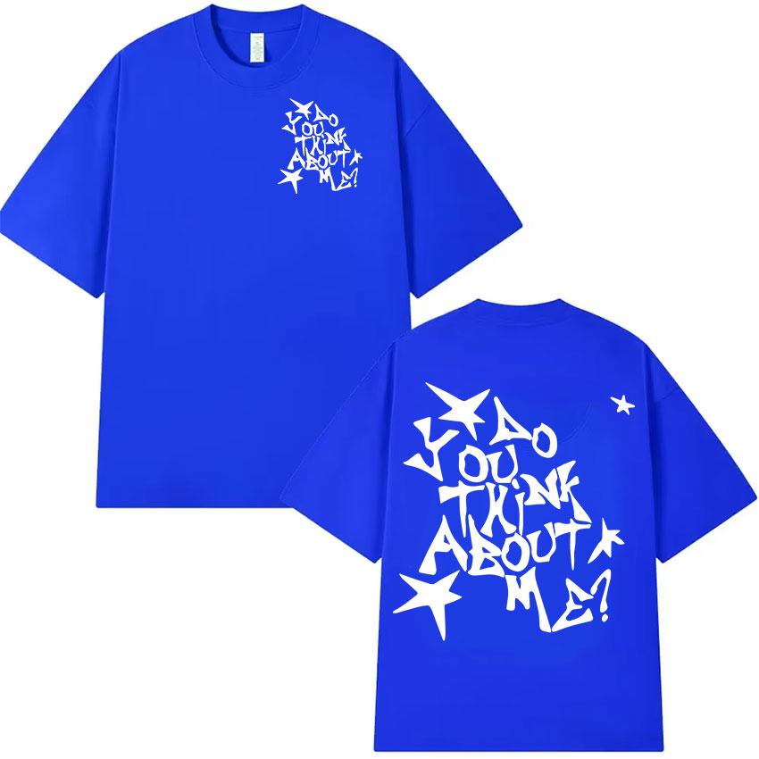 Rapper NSQK AOOU THNK ABOUT ME 2025 New Album Print Tee Shirt Men's Women Retro Fashion Short Sleeve T-shirts Hip Hop Streetwear