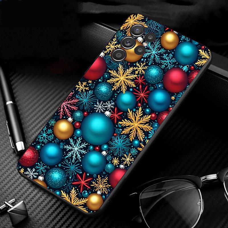 Phone Case For Samsung Galaxy S25 S24 S23 S22 S21 Ultra S24 S23 S22 S21 S25 Plus S24 S25 FE Christmas Ball Tree
