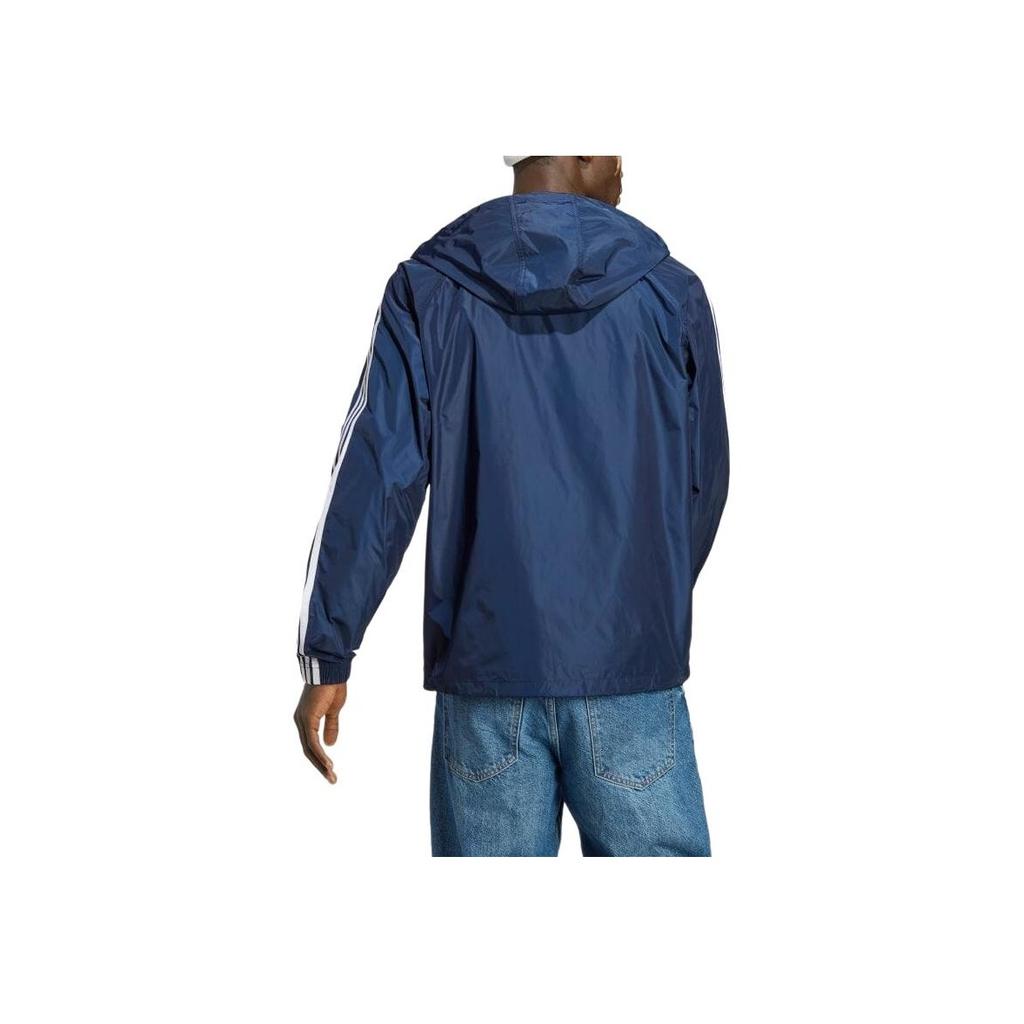 Adidas Оригинальная куртка на молнии с капюшоном и вышивкой трилистника, мужские куртки синего цвета IB9961