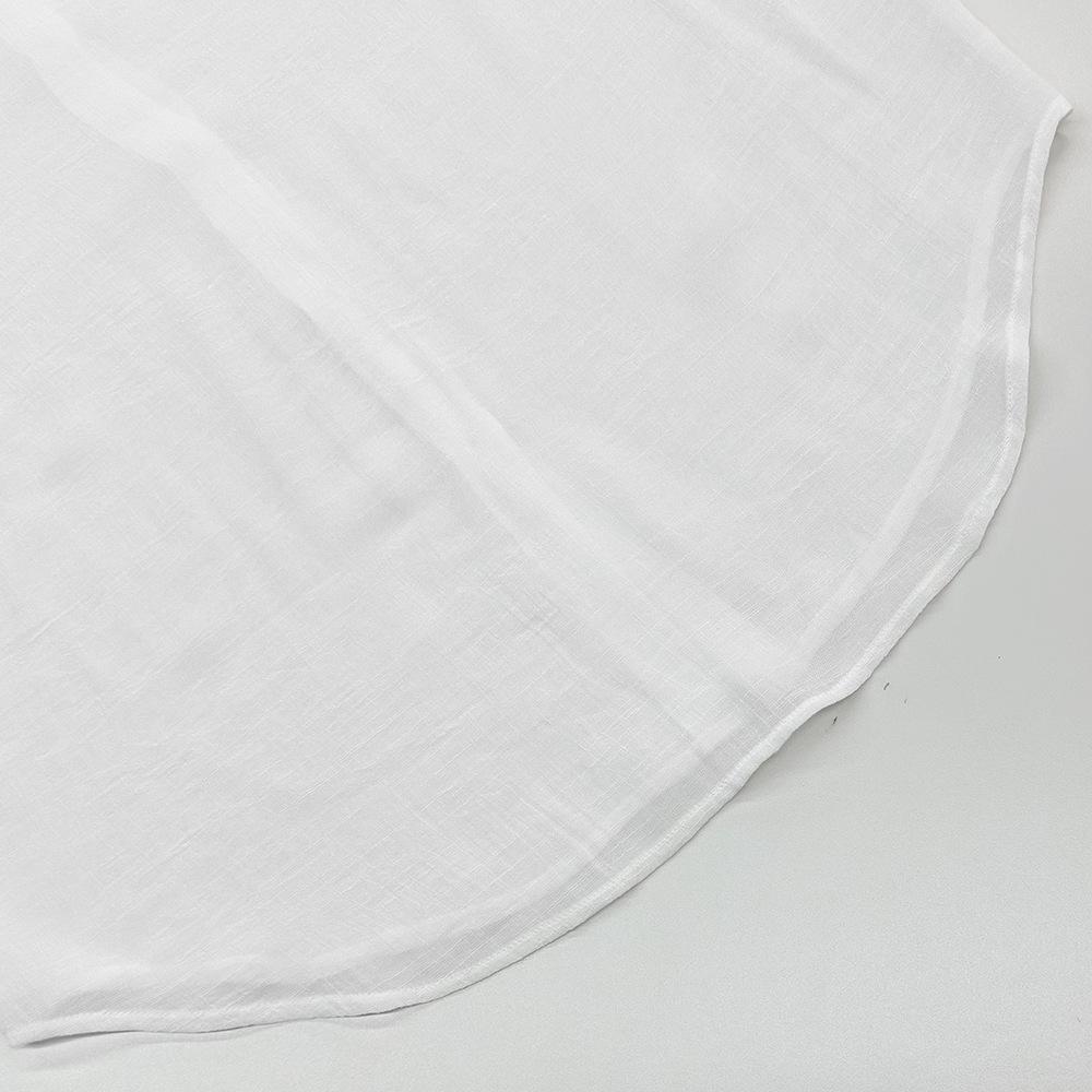 Минималистичная прозрачная рубашка с длинным рукавом: Повседневный летний накидка для защиты от солнца