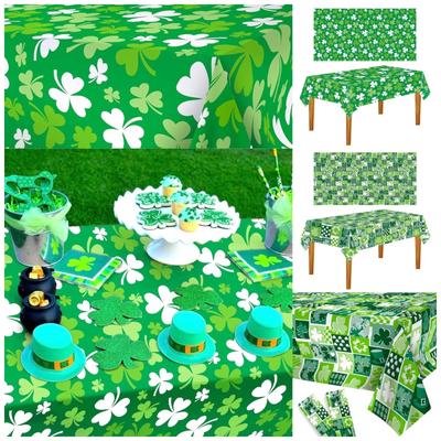 Улица. Праздничная скатерть на День Святого Патрика Ирландское украшение Одноразовая пластиковая скатерть Украшения Принадлежности