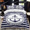 Nautical Ocean Anchor Bedding Sets 2025 Ocean Spirit Duvet Cover Bedding Set King Queen Bed Linen with Pillowcase Bedclothes9639