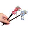 Elegant Winding Flower Hairpin Vintage Hanfu Headwear National Style Wooden Hair Stick  Girl