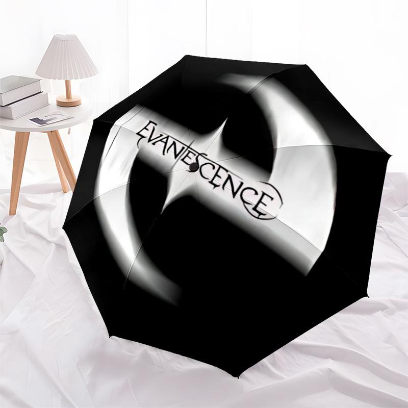 1 шт. Автоматический зонт Evanescence, 8 спиц, портативный, складной, с черным железным каркасом, для улицы, пляжа, путешествий, пляжный зонт 197