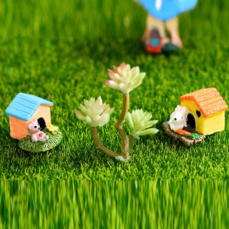 Cute Cartoon Resin Animal House Ornaments Ideal For Succulent Gardens And Diy Projects