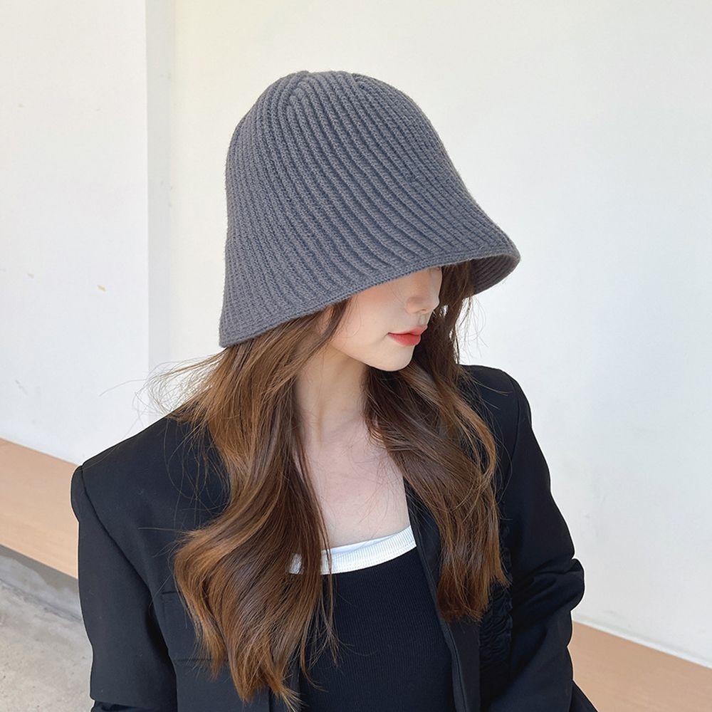 Ветрозащитная Повседневная Теплая Модная Защита Ушей Женская Шапка Вязаная Шапка Корейский Стиль Шапки-Бини Панама