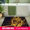 Pokemon Pikachu Neon Lightning Print Non-slip Doormat Soft Floor Mat for Home Decor