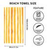 Best Selling Custom Blue Striped Print Sand Free Pool Towels Summer Outdoor Quick Dry Microfiber Suede Beach Towel