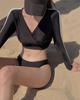 Женский slimming купальник с длинным рукавом для защиты от солнца - Раздельный дизайн для отпуска на горячих источниках и серфинга