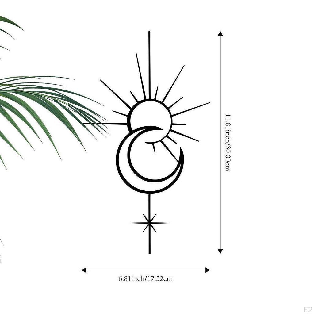 Iron Wall Art Decoration Practical Easy Install Hollow Hanging Sculpture for Bedroom Kitchen