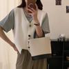 Women's Designer Button Knitted Vest Cardigan V-Neck Sleeveless Layering Sweater Cardigan Gilet for Outer Wear