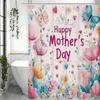 С Днем матери Красочная цветочная шторка для душа с бабочками, Декоративная шторка для душа для ванной, Водонепроницаемая шторка для душа с