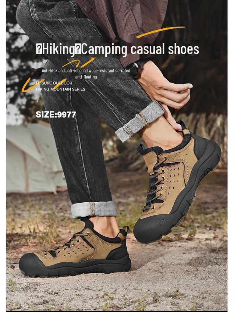 Мужские повседневные нескользящие походные ботинки для активного отдыха 2024 года, мягкая подошва, большой размер 46