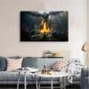 Рамка из цельного дерева, домашний декор, модульная картина на холсте, черное пламя, дракон, игра, живопись, пейзаж, художественная комната, постер, домашняя настенная живопись на холсте