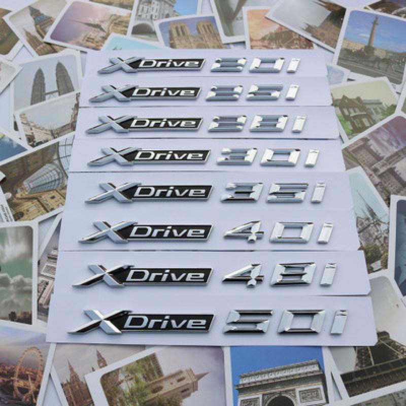 1X новый ABS хромированный автомобильный логотип XDrive, наклейка с эмблемой X Drive 20i 25i 28i 30i 35i 40i 48i 50i для B + W X1 X3 X4 X5 X6