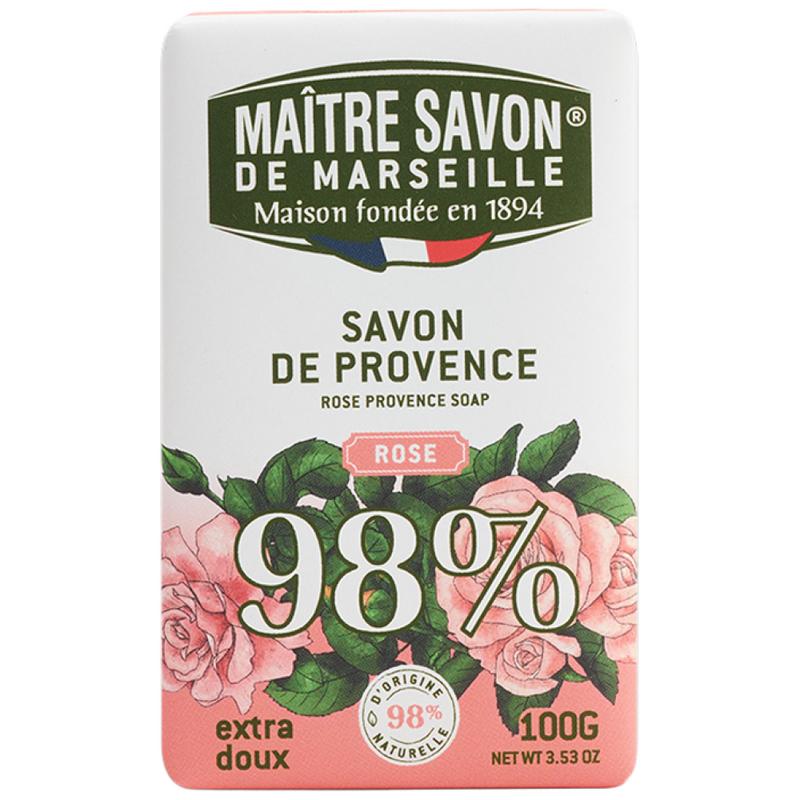 Mattersavon France Marseille Perfume Cleansing Natural All-in-One Soap - Rose Scent, 1 pcs