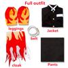 Anime Demon Slayer Kimetsu No Yaiba Rengoku Kyoujurou Cosplay Kimono Costume Uniform Clothing for Halloween and Christmas