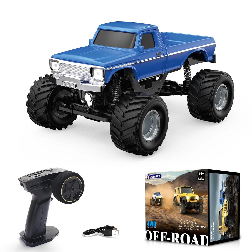 1/36 RC Car 4WD Off-road Climbing Crawler 2.4G Electric Remote Contorl Vehicle RTR Model with LED Lights Toys for Children
