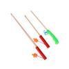 Baby Magnetic Fishing Toy Children'S Fishing Rod Extended Wooden Fishing Rod Built-In Strong Magnetic Hook Fishing