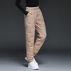 Light Down Cotton Pants Women Wear Fashionable Winter New Straight Pants Loose  Large Size Thermal Pants Women