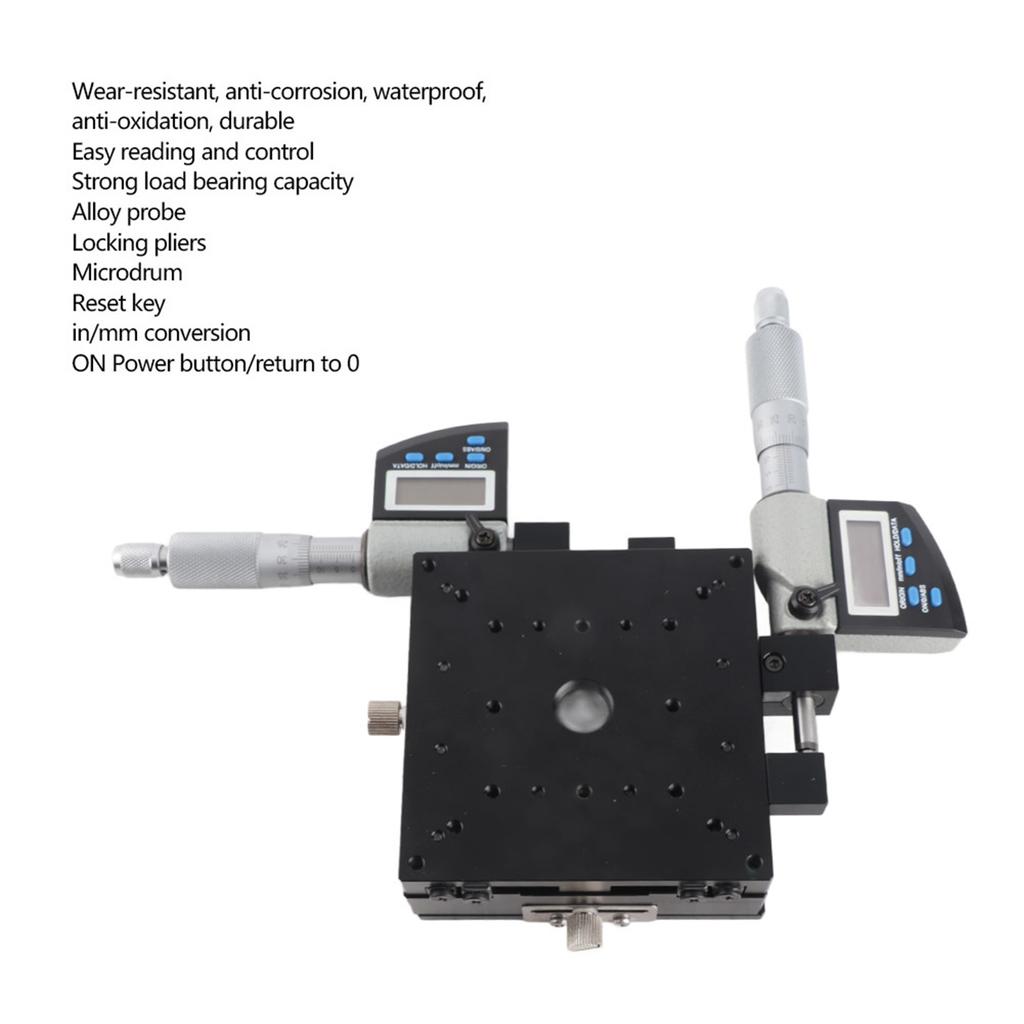 SEMXY100AS Микрометрическая платформа с цифровым дисплеем 100x100 мм 0,002 мм Линейная платформа для столика