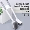 Square Plastic Toilet Brush, Bathroom Long-handled Brush, Floor Toilet, No Dead Corners, Curved Crevices Cleaning Brush, Liquid-filled Type