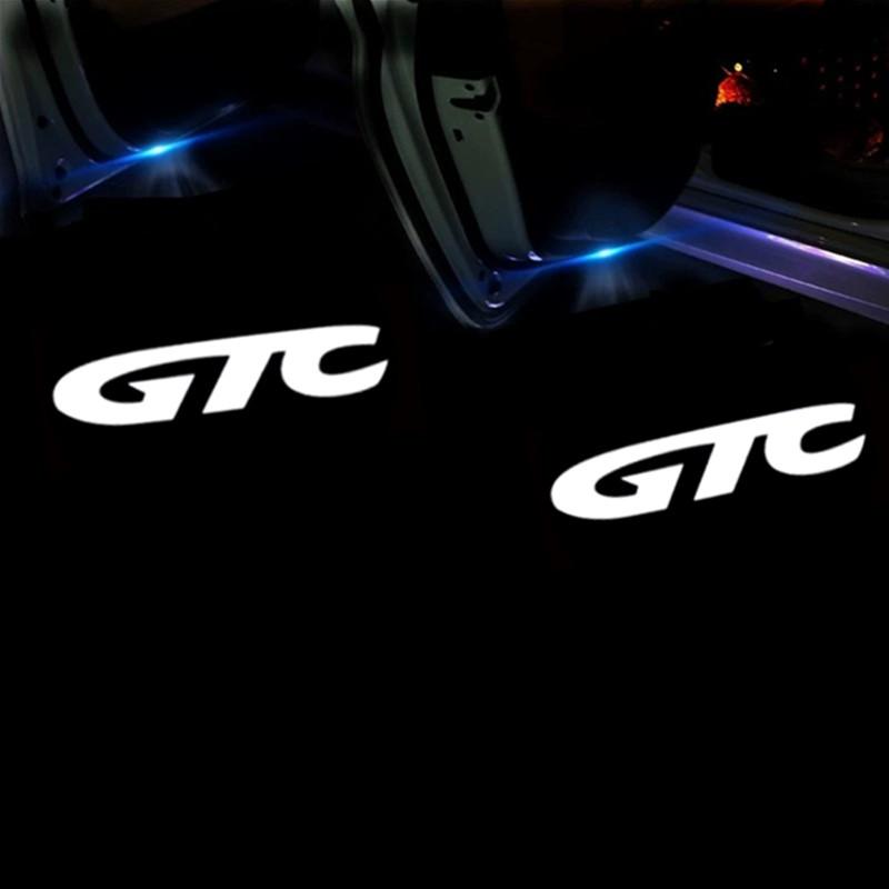 crjhv7 2PCS GTC Car Door Welcome Lights Laser Projector Logo Wireless Sensing For Vauxhall Opel OPC Line Corsa Astra Vectra Crossland
