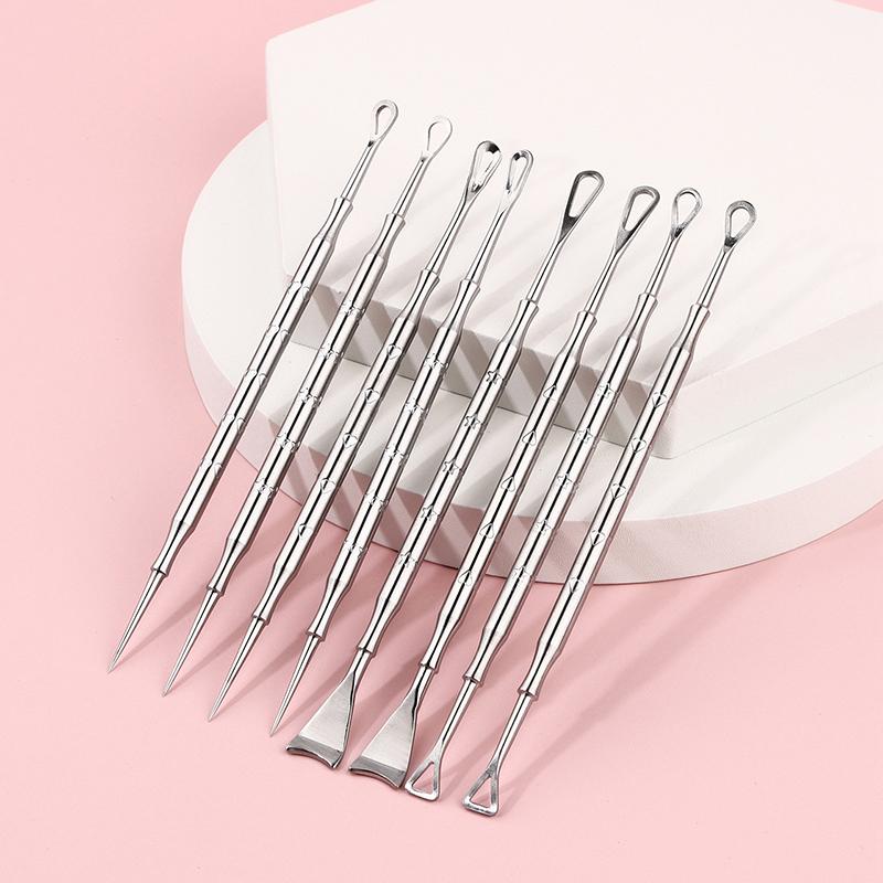 Инструмент для удаления черных точек с черными точками, прыщи, иглы для выдавливания прыщей, инструменты, ложка для чистки лица, экстрактор комедонов, очиститель пор