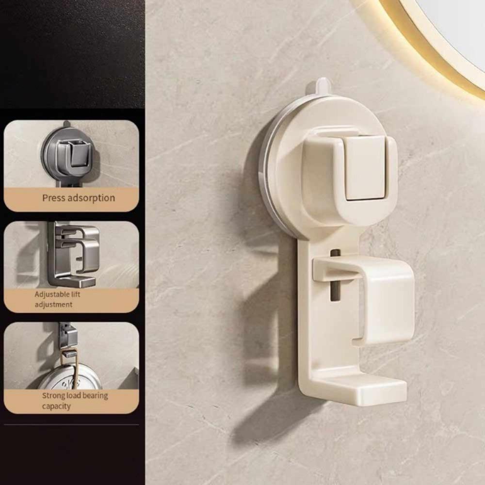 New Suction Cup Washbasin Hook Wall Mounted Reusable Towel Racks Waterproof Adjustable Bathroom Storage Rack