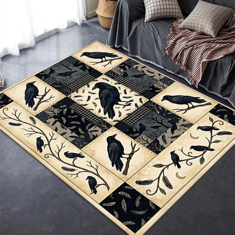 2025 New Crow Decoration Carpet Rug for Living Room Bedroom Home Sofa Decoration,Kids play Non-slip Floor Mat51