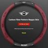 Mini Cooper S JOHN COOPER WORKS Clubman Countryman JCW F55 F56 R60 R59 Carbon fiber Leather Car Steering Wheel Cover Accessories mjewr55